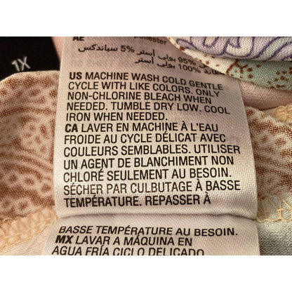 I.N.C. Sleeveless Asymmetrical Hem Blouson Dress Size 1X Paisley Labyrinth NWT