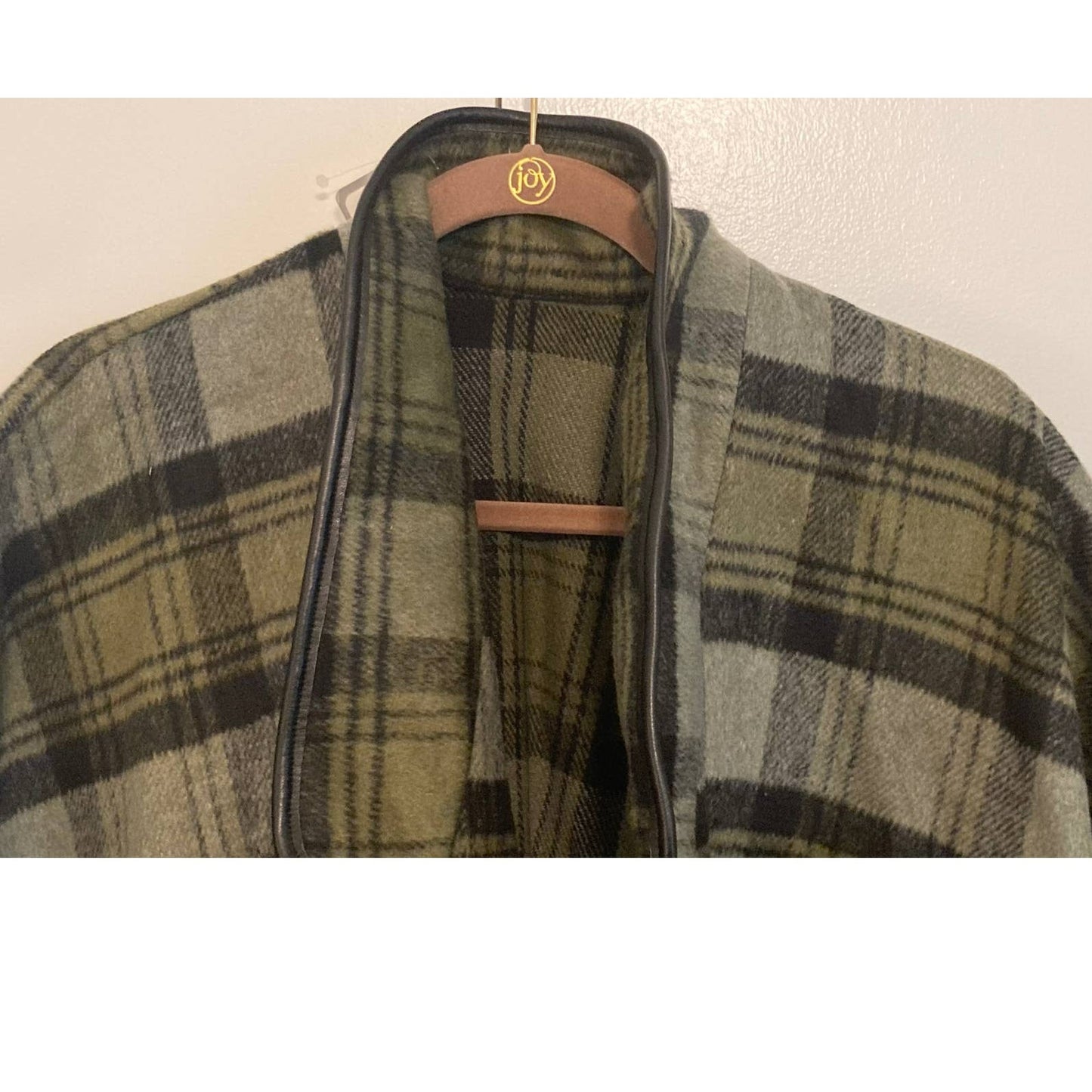 Nordstrom Cape Poncho One Size Green Lodge Plaid NWT