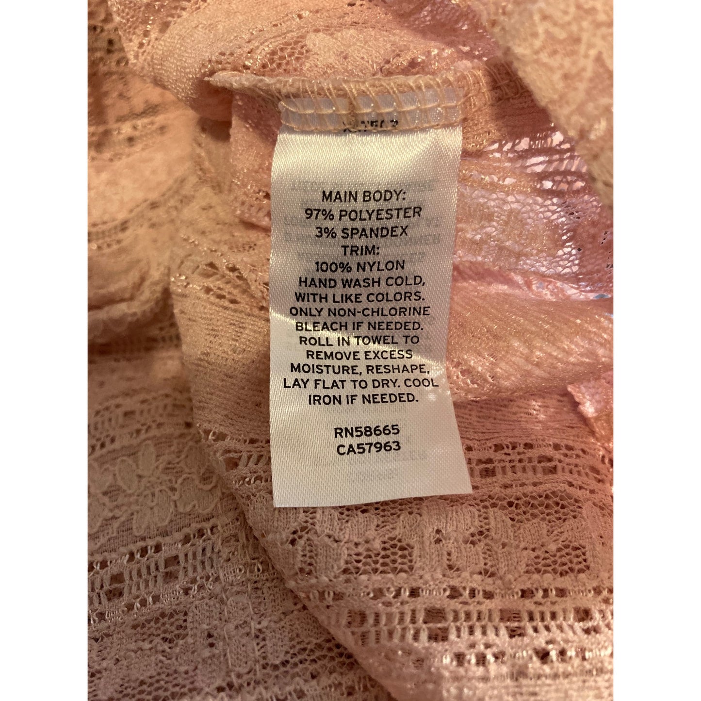 HALOGEN Lace Mock Neck Pullover Long Sleeve Blouse Top Size Large Pink Smoke NWT