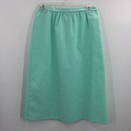 Perry Classics Vintage Mint GREEN A-Line Skirt Polyester Size 14 WIGGLE PENCIL