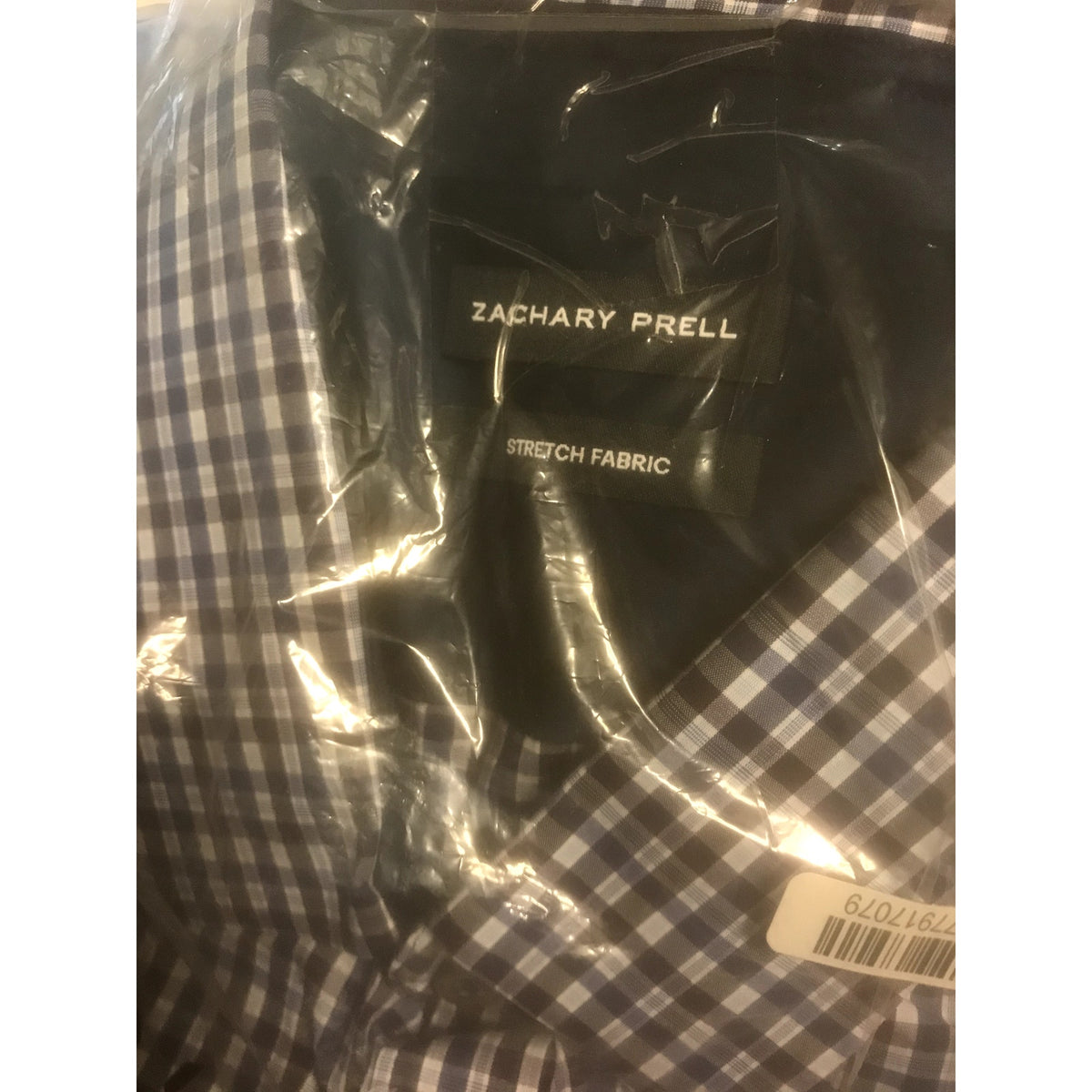 Zachary Prell NWT Blue Plaid check  Vestal Button-Up Dress Shirt Large Orig.$168