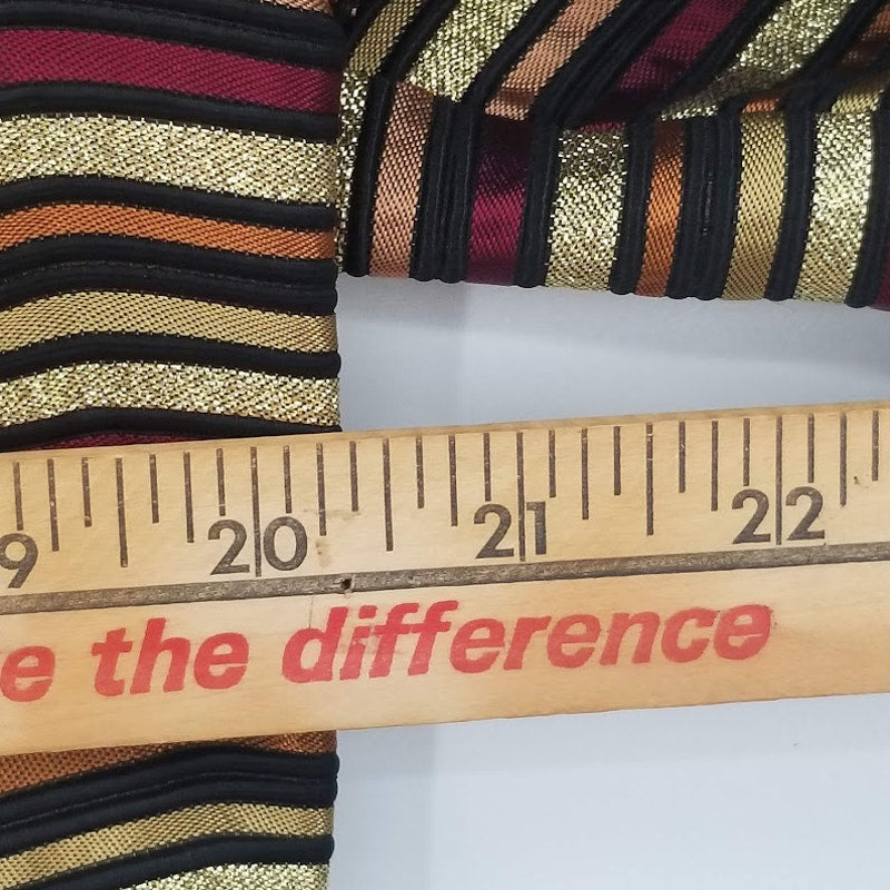 xscape gold tones blazer striped long sleeve lined VINTAGE disco Size 14 MEDIUM
