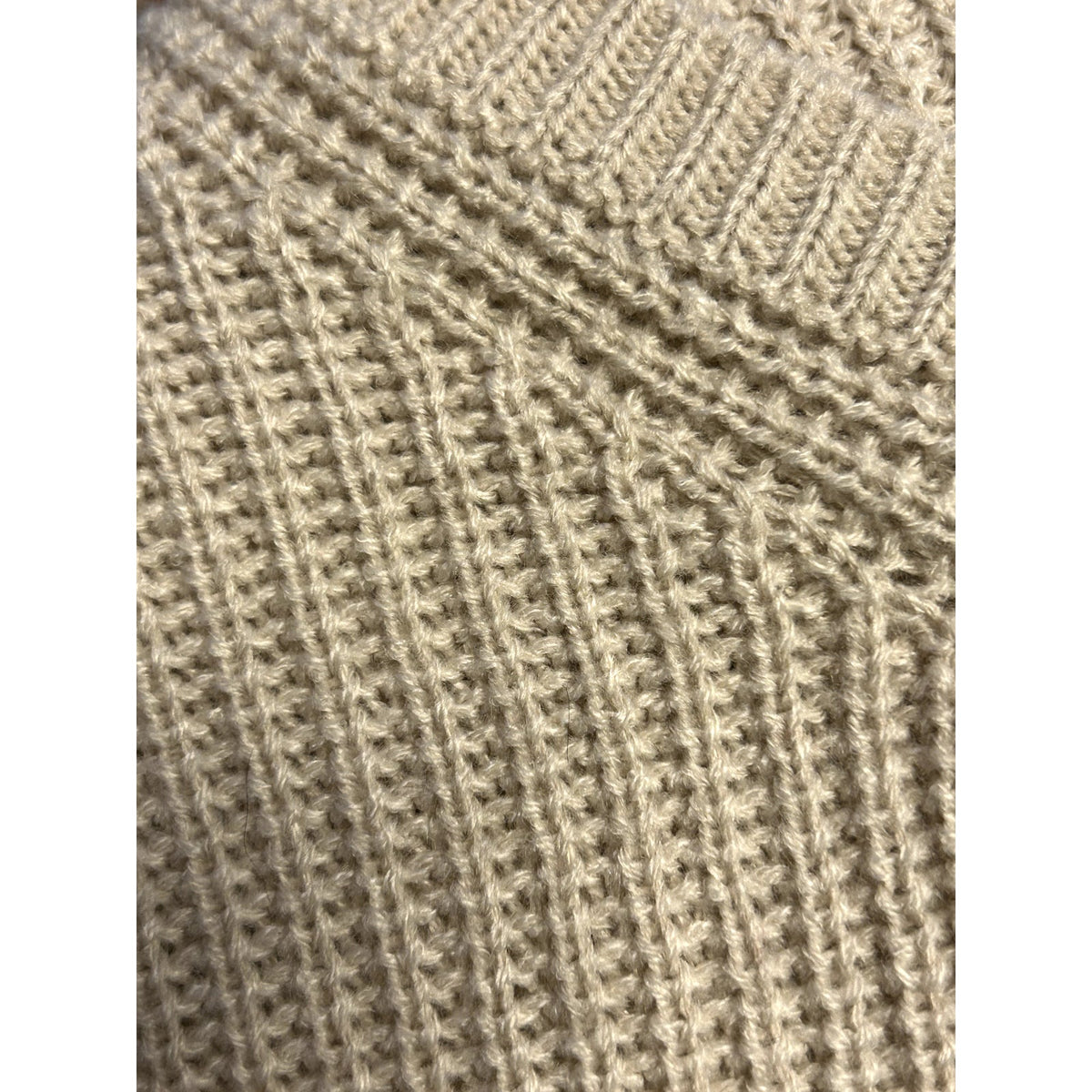 Sanctuary NWT Classic Pullover Sweater V Neck Long Sleeve Shaker Pocket Tan XL