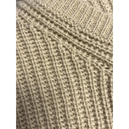 Sanctuary NWT Classic Pullover Sweater V Neck Long Sleeve Shaker Pocket Tan XL