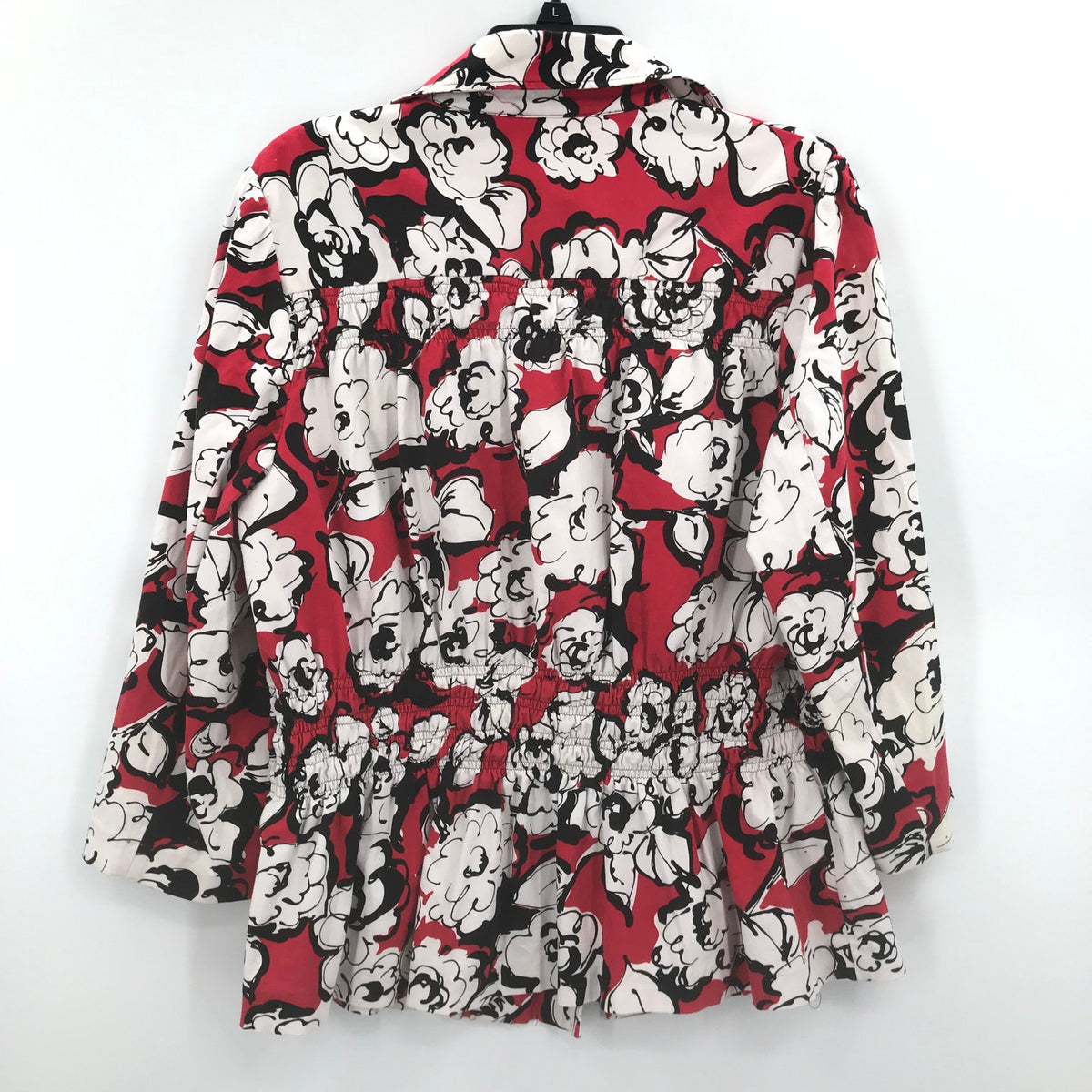 S.L.B Long Sleeve Button Up Shirt Top Blouse Floral Print Vintage 1X
