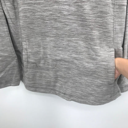 Karen Scott Women's Sport Fleece 1/4 Zip Sweater Long Sleeve Pockets Gray Medium