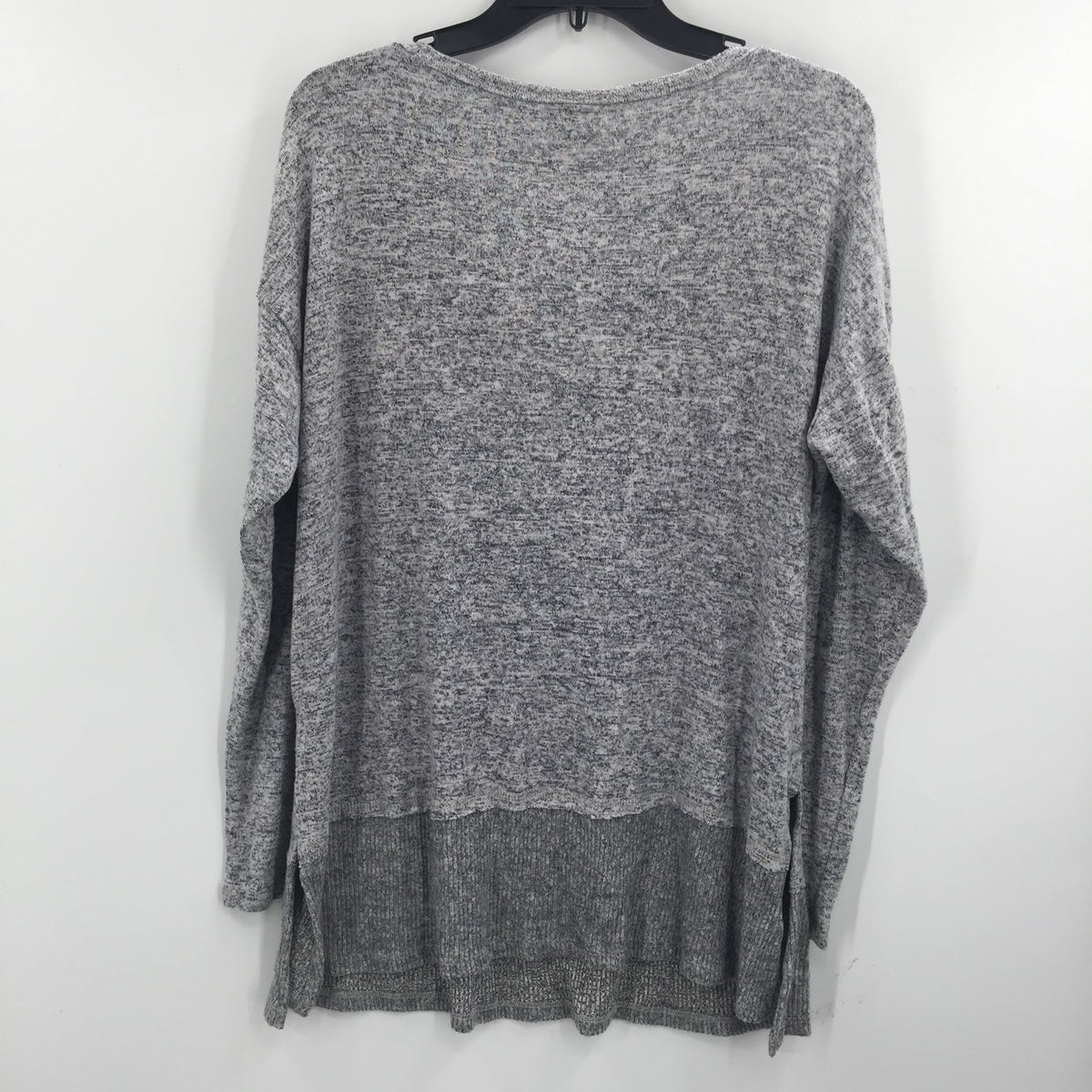 Bobeau Layered Look Tunic Sweater Ribbed Hem Long Sleeve Dew Nightfall X-Large