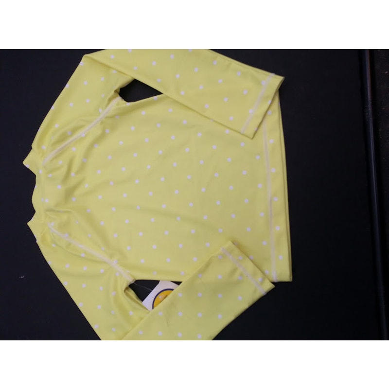 Tucker + Tate Swimwear UPF 50+ Rash guard Yellow polka dot Size 3 Youth Toddler