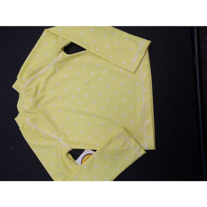 Tucker + Tate Swimwear UPF 50+ Rash guard Yellow polka dot Size 3 Youth Toddler
