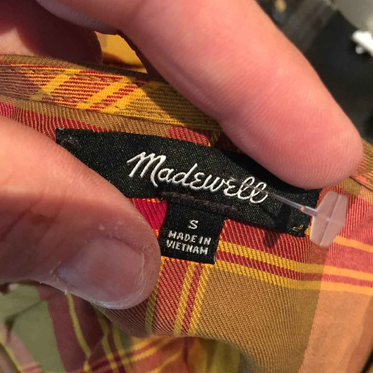 NWOT Madewell Babydoll Tank Dress Scoop Madras Size Small