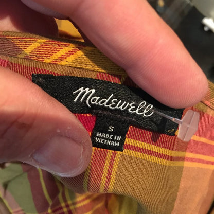 NWOT Madewell Babydoll Tank Dress Scoop Madras Size Small