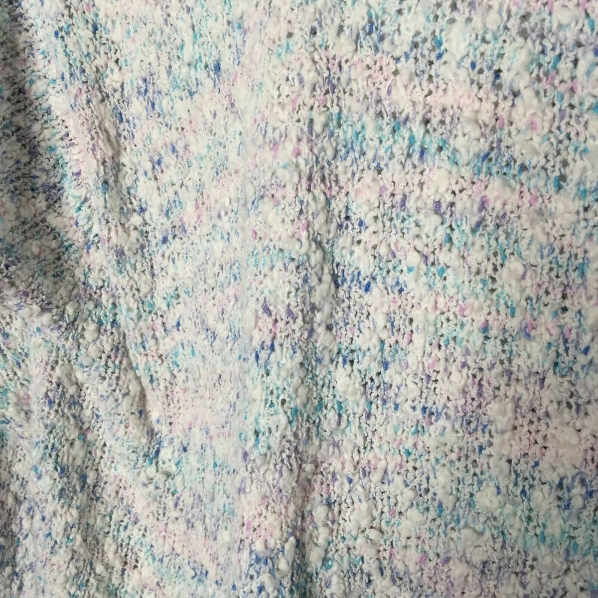 Victoria Jones Pullover Sweater Long Sleeve VNeck Texture Multicolor Medium KNIT