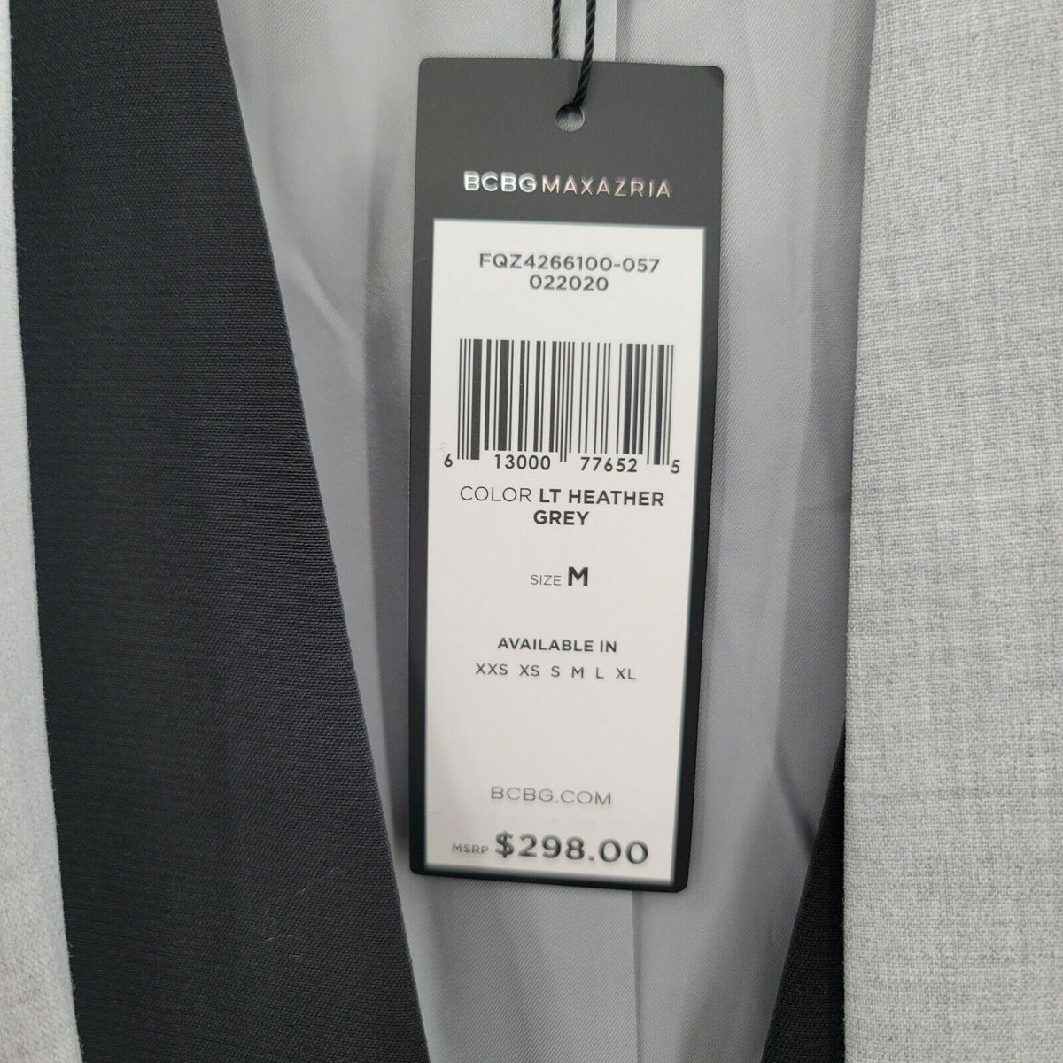 BCBGMAXAZRIA Longline Open Front Vest Coat Sleeveless Heather Gray Medium