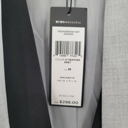 BCBGMAXAZRIA Longline Open Front Vest Coat Sleeveless Heather Gray Medium