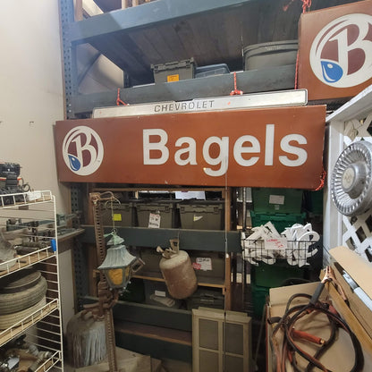 SECONDHAND SANDIES: Metal Bagels Sign 77" X 19"X 4"