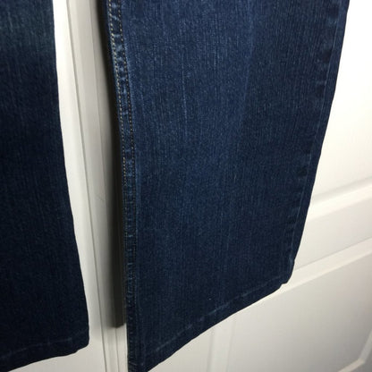 Liz Claiborne Audra Bootcut Jeans Stretch Mid-Rise Dark Wash Denim Blue Size 10