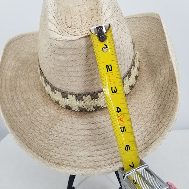 Vintage lightweight summer cowboy hat 7 1/4