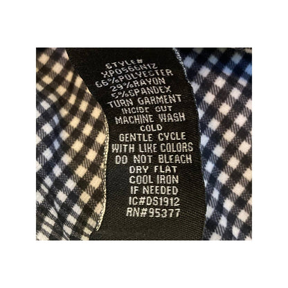 Sanctuary Pull On Flat Front Stretch Crop Pants Plus Sz 3X Black Mini Check NWT