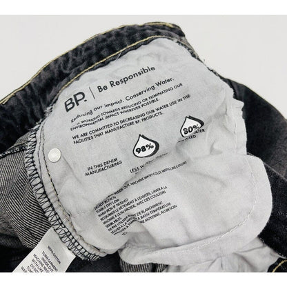 BP Ripped Knee Raw Hem Distressed Zip Fly Denim Jeans Sz 30 in Vintage Black NWT