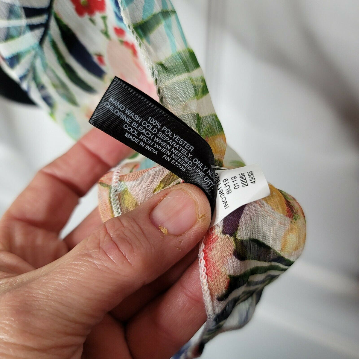 International Concepts Floral Rainforest Tasseled Botanical Crescent Scarf NWT