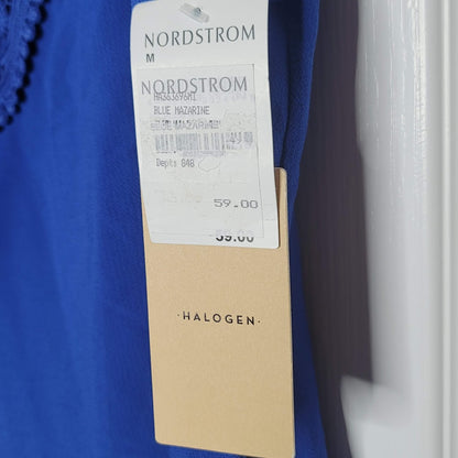 Halogen Size Medium Blue Mazarine Sleeveless blouse shirt Casual Career