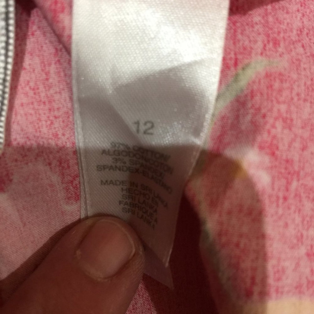 Emma James Stretch Capris Pant Pleated Front Bright Pink Floral Cotton Size 12