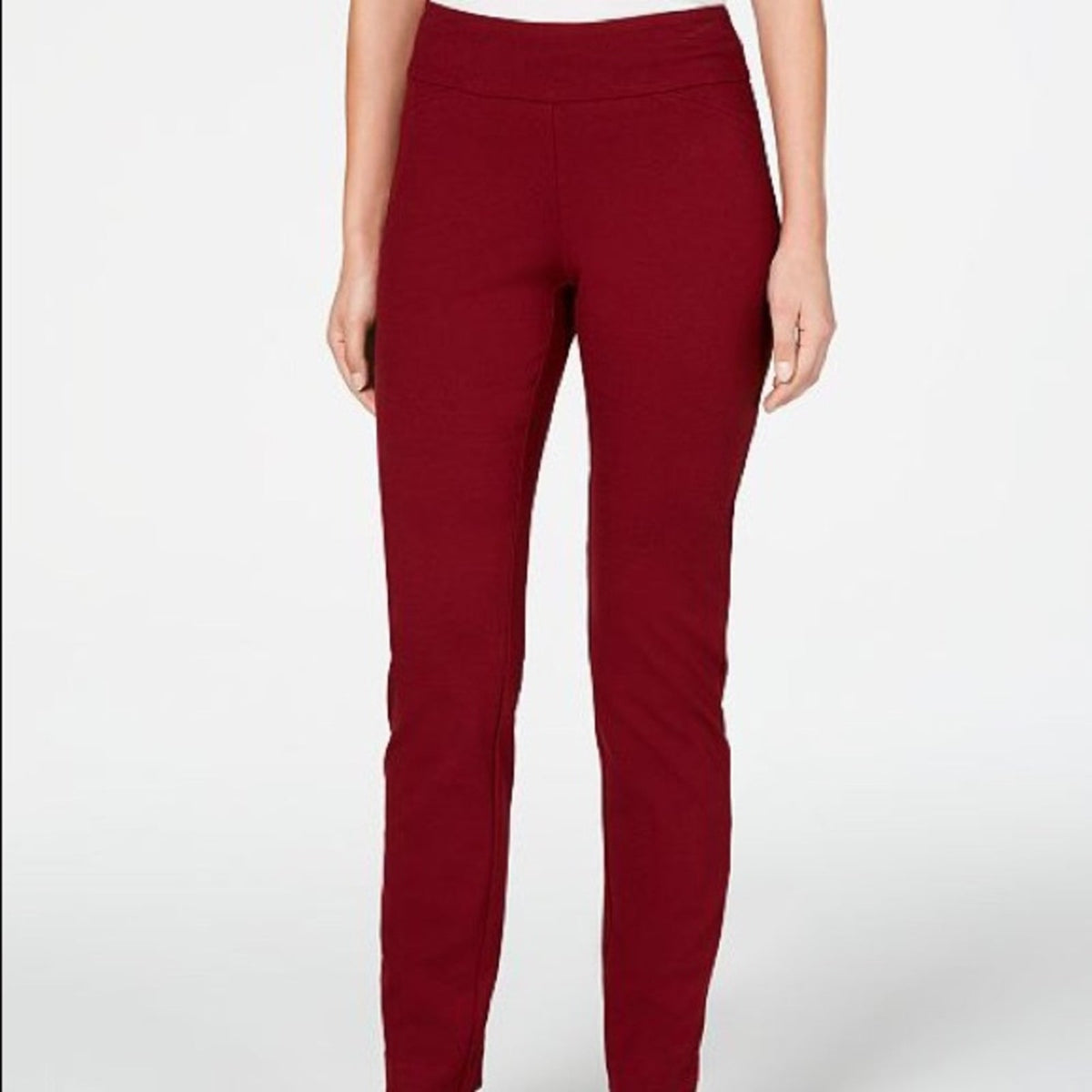 Charter Club NEW Cambridge Red Pull-On Ponte Pants