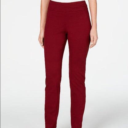 Charter Club NEW Cambridge Red Pull-On Ponte Pants