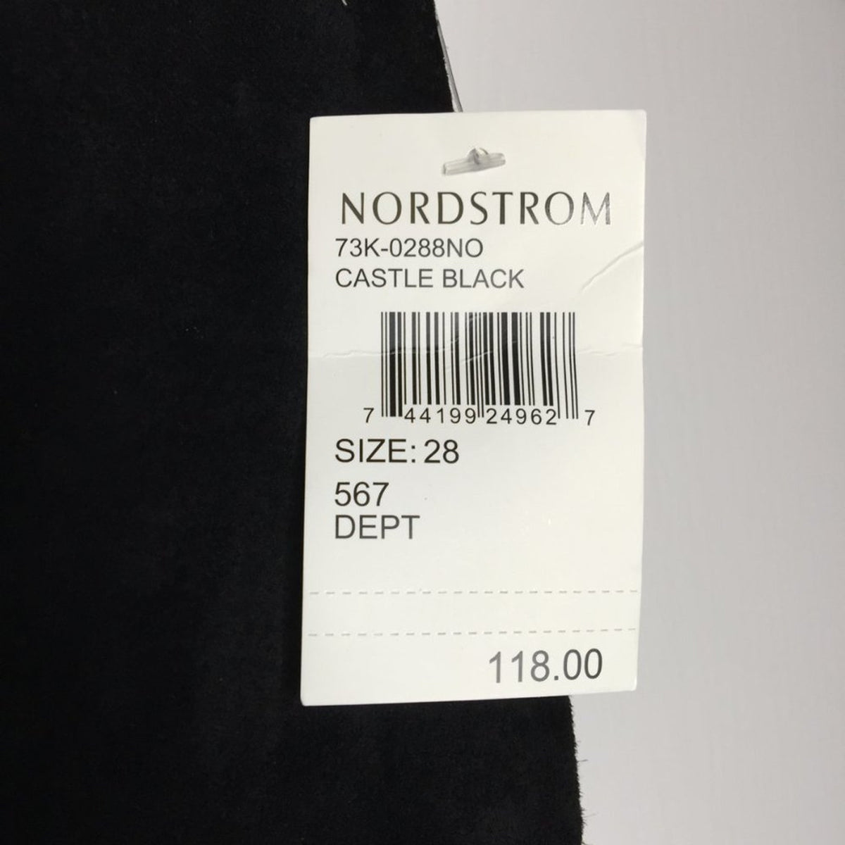 Blank NYC Grommet Suede Mini Skirt 100 % suede leather Castle Black Size 28