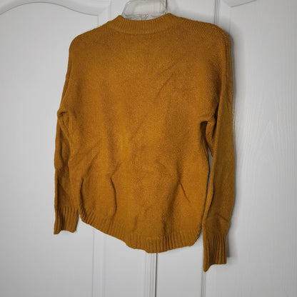 Madewell Demi Side Button Pullover Sweater Crew Neck Antique Gold Size XX-Small