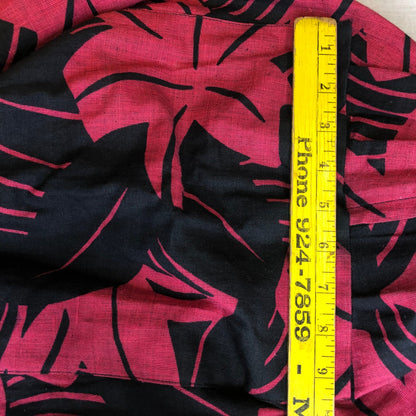 JH Collection Women's High Waist Pleated Floral Midi Skirt Red/Black 32"