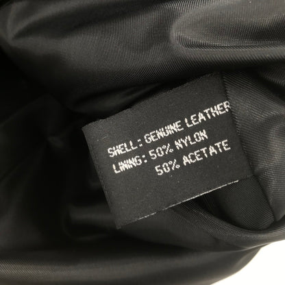 Fourteen Zero Long Sleeve Front Full Zip Genuine Leather Jacket Black XL