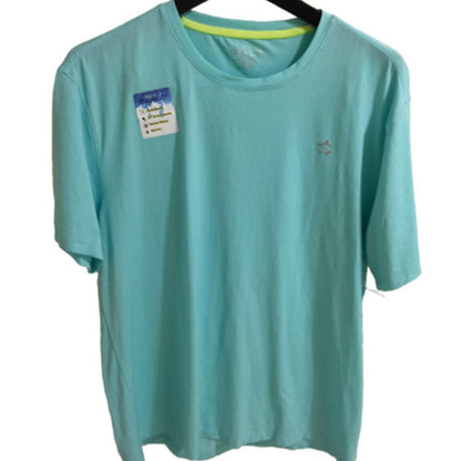 Loco Skailz T-Shirt Short Sleeve Comfort Stretch Crew Neck Aqua Blue Large fish
