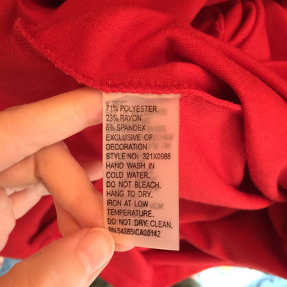 Peter Nygard NEW Womens Red Beaded 3/4 Sleeve Top Size Medium