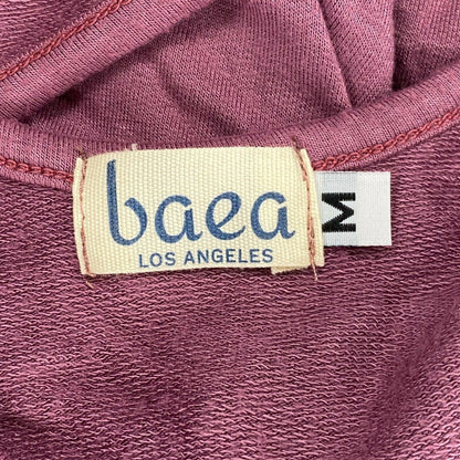 Baea Los Angeles Bohemian 3/4 Sleeve Crossback Pullover Top Sz Medium Pink NWT