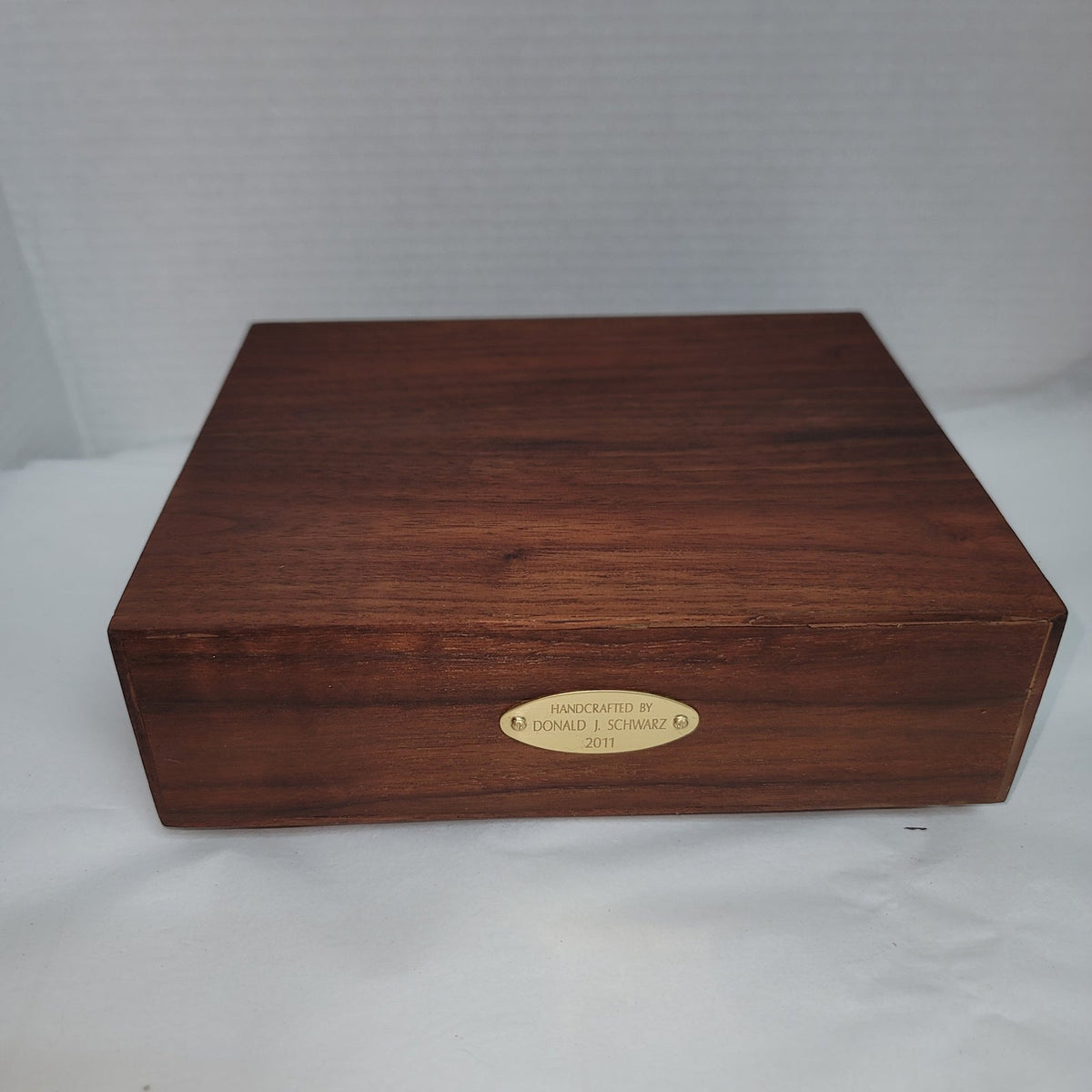 Walnut handmade Valet box brass hardware jewelry keys  change stash Vanity