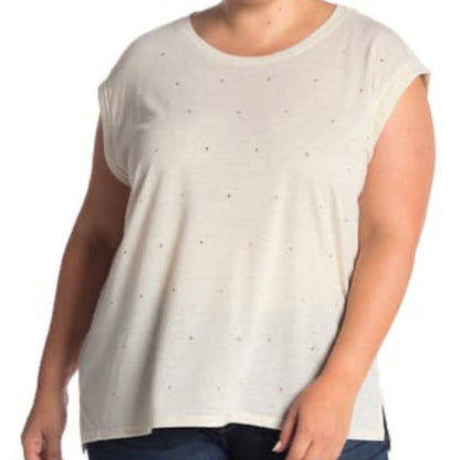 Democracy Rhinestone Embellished T-Shirt Size 1X