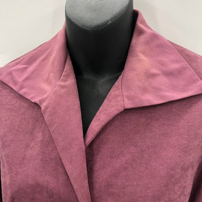 HERMAN MARCUS vintage wine/purple dress belt long sleeve M/L Fit Flare