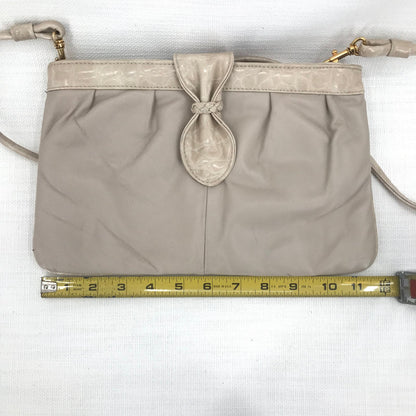 Leather Vintage Faux Leather Crossbody Bag Snap Closure Tan Clutch 1970s