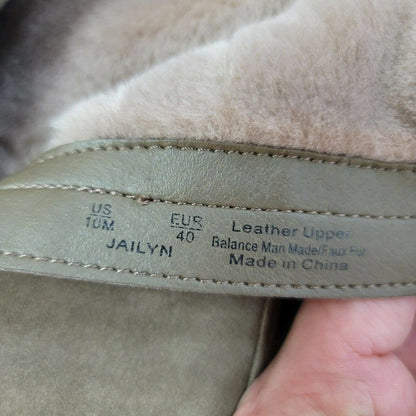 Sam Edelman Faux Fur Jailyn Boots Round Toe Adjustable Buckle Strap Suede 10 US
