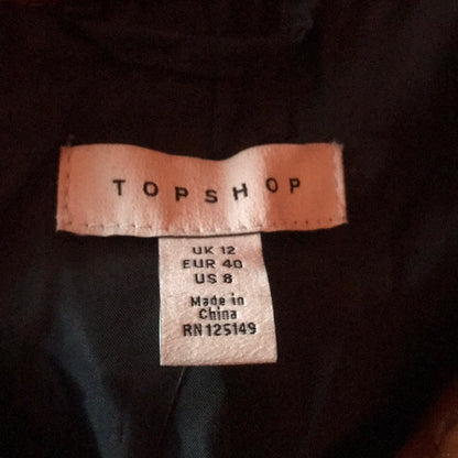 TOPSHOP NEW Casey Brown Belted Jacket US Size 8