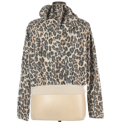 BP. Boho Pullover Hoodie Jacket Animal Print Gray size XL soft banded waist