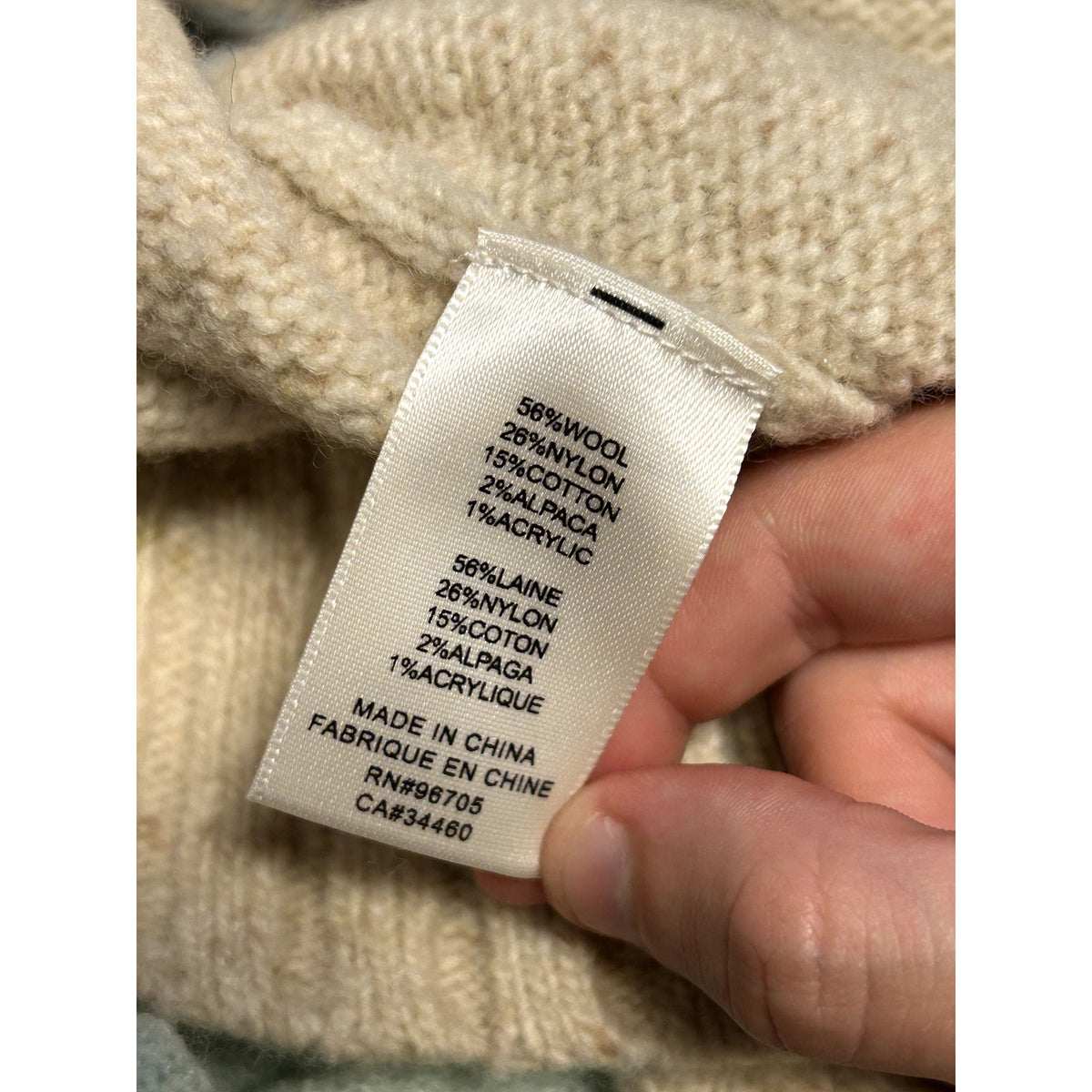 La Vie Rebecca Taylor NWT Fair Isle Turtleneck Sweater Oatmeal Combo XS