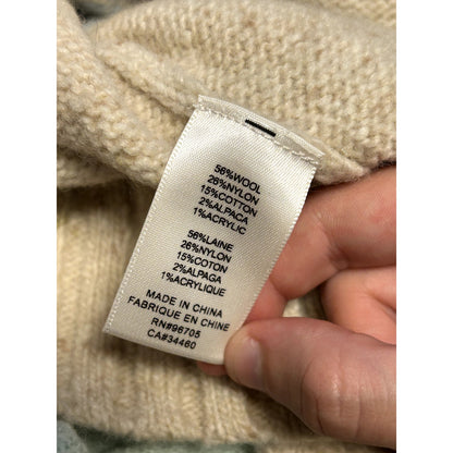 La Vie Rebecca Taylor NWT Fair Isle Turtleneck Sweater Oatmeal Combo XS
