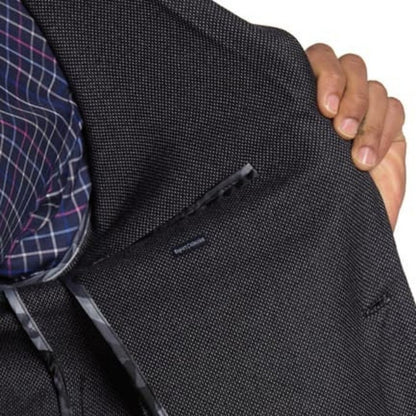 Report Collection Pin Dot Woven Notch Lapel Blazer Extra Large Men's Jacket NEW