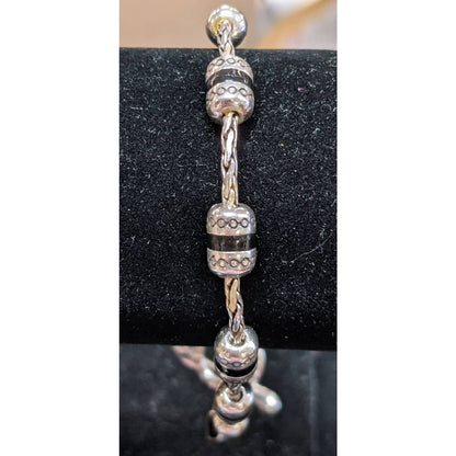 Brighton Trinity Discontinued Heart Charm Bracelet Braided Chain Reno Meridian