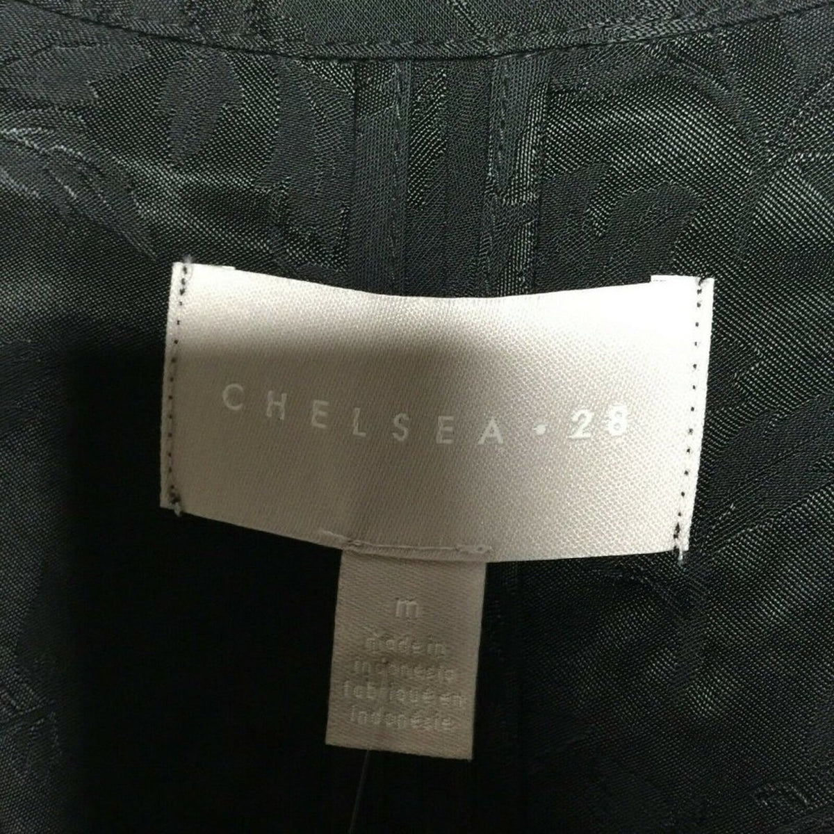 Chelsea28 Black Floral Coat Jacket Open Medium Blazer New casual LIGHTWEIGHT