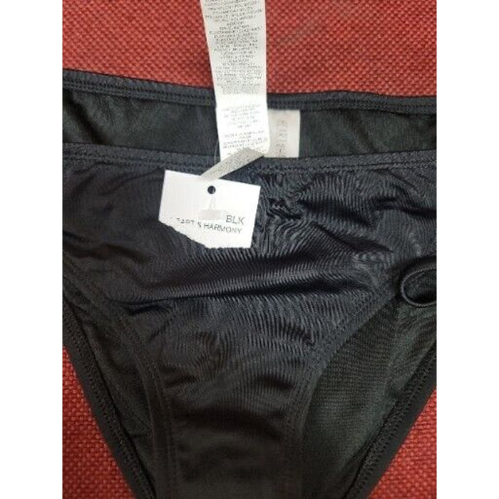 Heart & Harmony Black BOTTOMS Swimwear adjustable Tie Sides 12 new