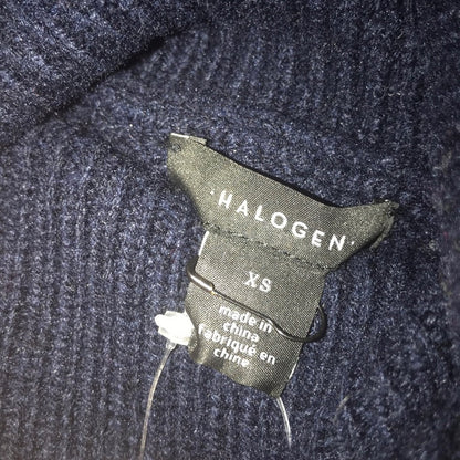 Halogen Navy Oversized Cable Turtleneck XSmall