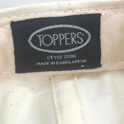 Toppers Plain  White Green Brim 100% Cotton Adjustable Baseball Cap Hat Trucker